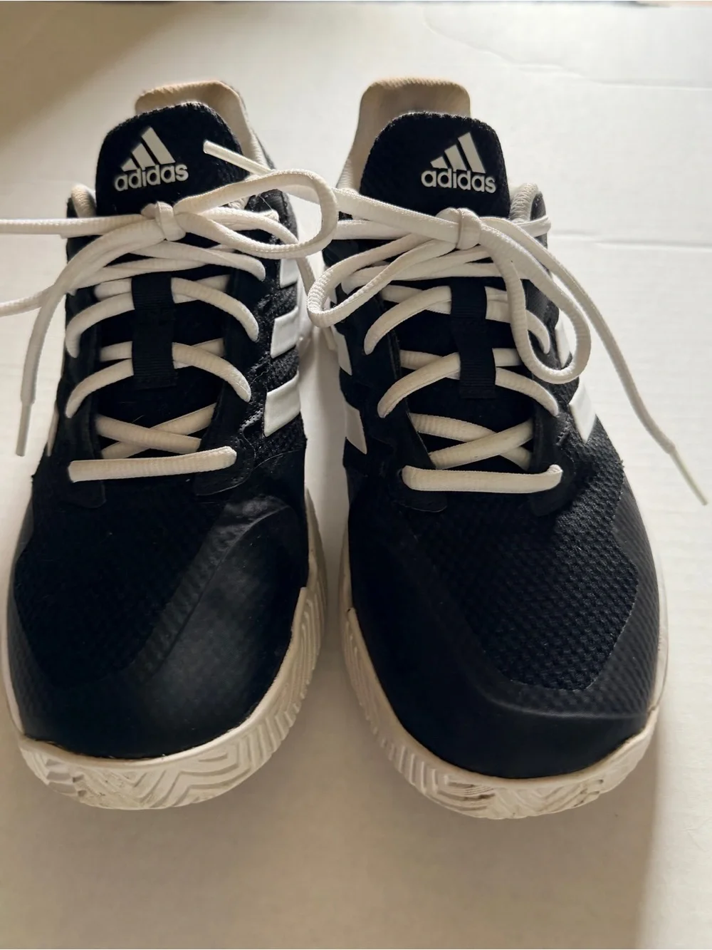 adidas Black and White Court Trainer